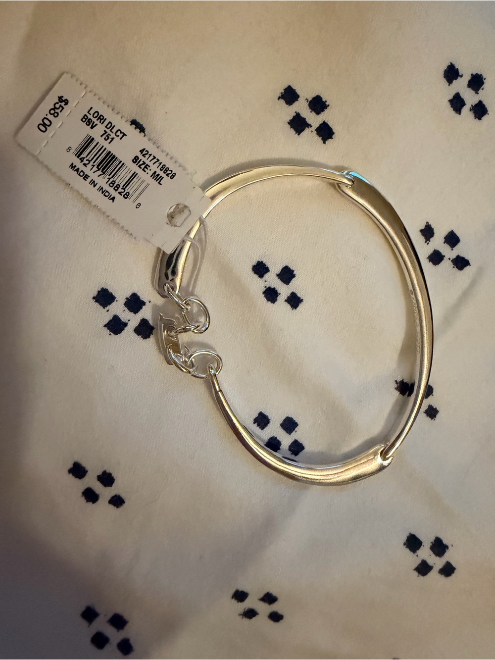 Kendra Scott Silver-Tone Curved Link Bracelet